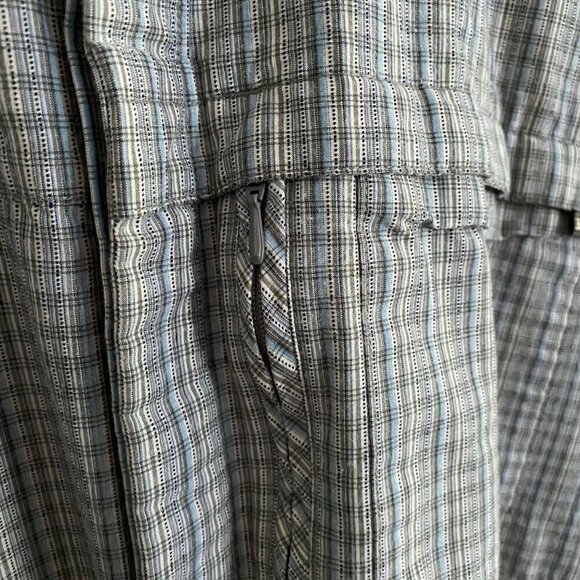 REI UPF 50+ Button Up Shirt Green Plaid Roll Tab Sleeves Outdoors Hiking XL - Picture 3 of 12